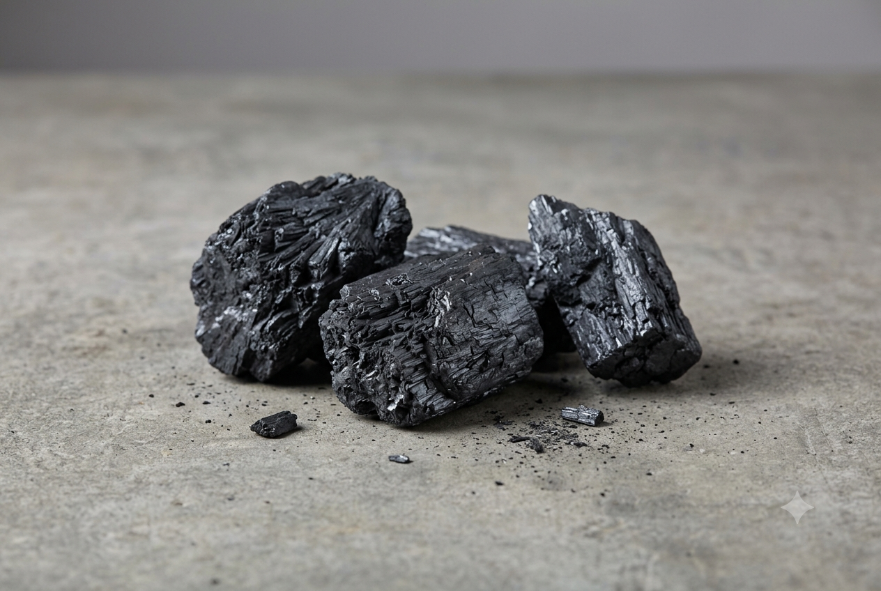 Premium raw needle coke sample